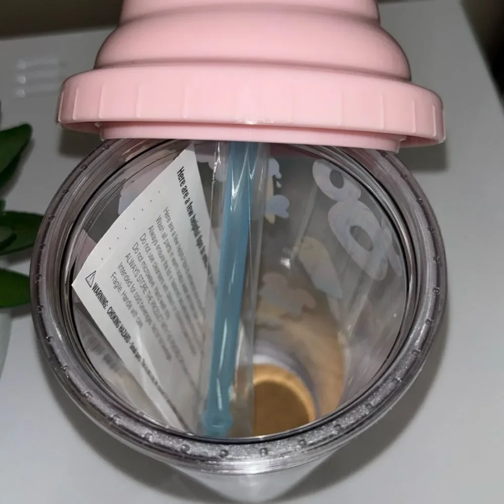 Disney Pink Ice Cream Tumbler with Straw